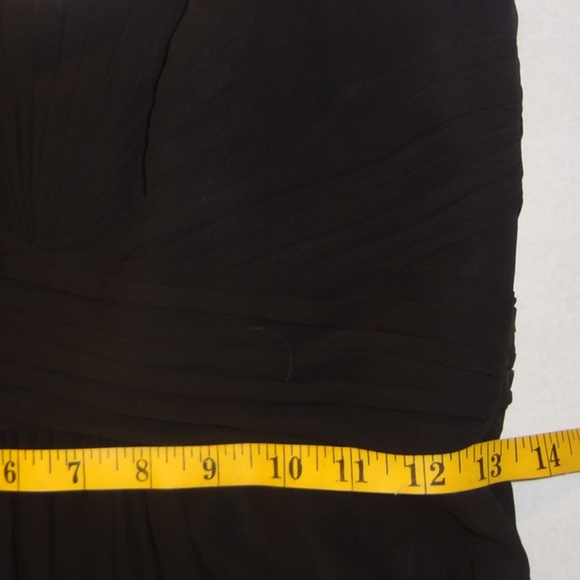 DAVID’S BRIDAL LONG STRAPLESS CHIFFON DRESS - Picture 8 of 8